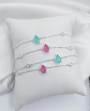 Pulseira Gota Zircônia - Prata 925