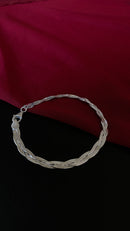 Pulseira 3 Fios 19cm - Prata 925