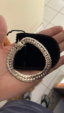 Pulseira Elo Duplo 10mm/21cm - Prata 925