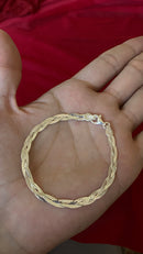 Pulseira 3 Fios 19cm - Prata 925