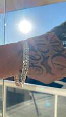 Pulseira Elo Duplo 10mm/21cm - Prata 925