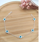 Pulseira Olho Grego 21cm - Prata 925