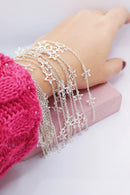 Pulseira Estrela Pendurada 19cm - Prata 925
