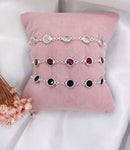 Pulseira Zircônias - Prata 925