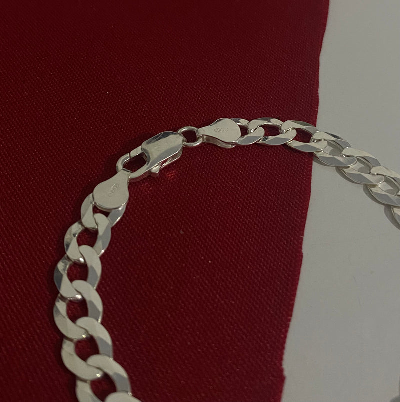 Pulseira Grumet 8mm/21cm - Prata 925
