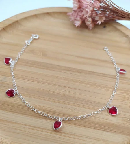 Pulseira Coração Zircônia- Prata 925