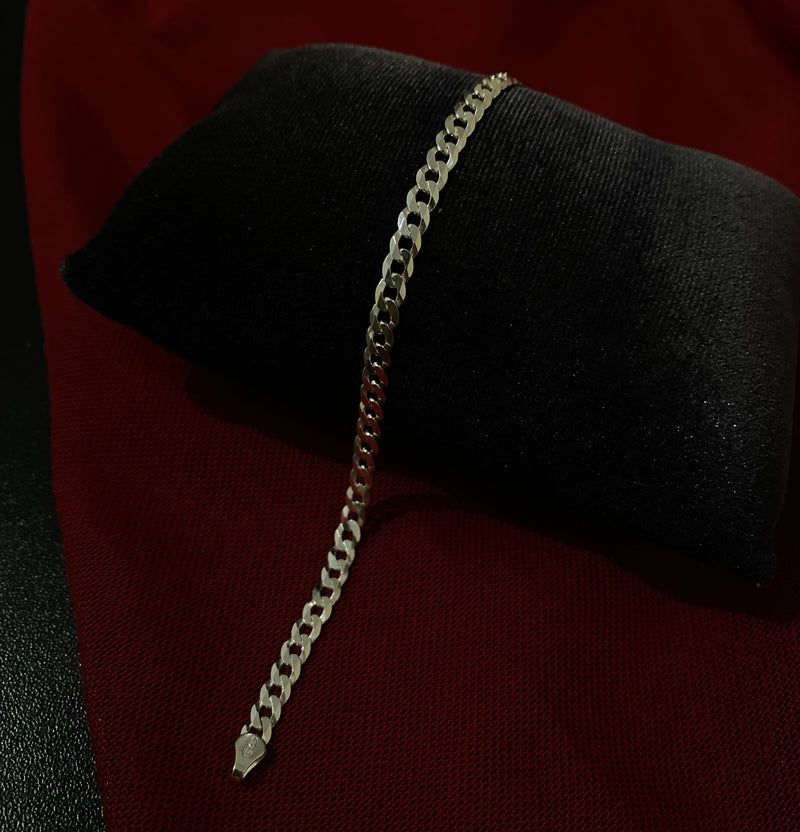 Pulseira Grumet Escamada 3.5mm/21cm - Prata 925