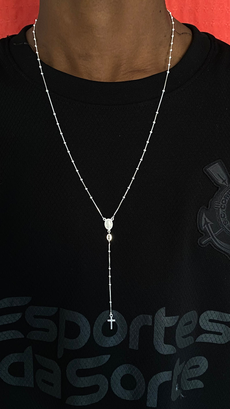 Terço em Prata 925 - 70cm
