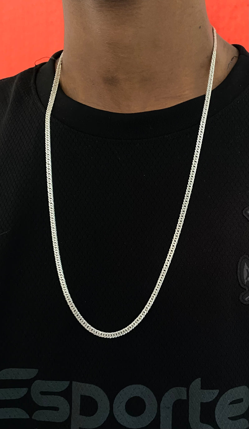 Corrente Elo Duplo 3.5mm/70cm - Prata 925
