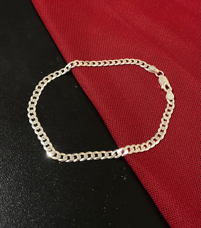 Pulseira Grumet Escamada 3.5mm/21cm - Prata 925