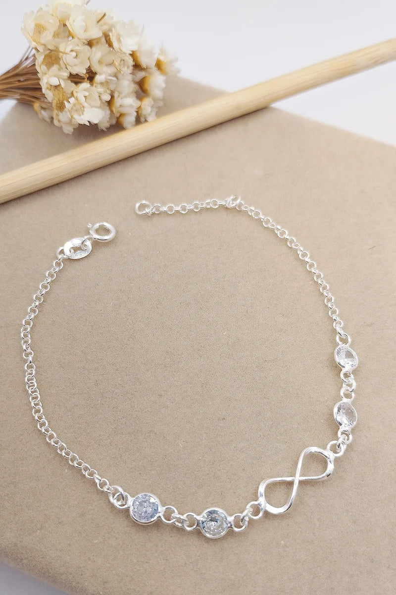 Pulseira Infinito 19cm - Prata 915